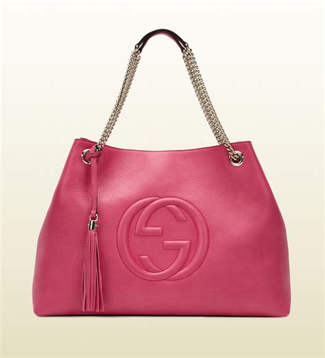 gucci tasche samt pink|gucci leather shoulder bag.